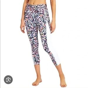 Athleta Watercolor Capri Leggings Multicolor Size L